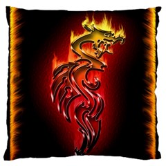 Dragon Fire Standard Flano Cushion Case (One Side)