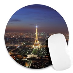 Paris At Night Round Mousepads