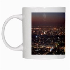 Paris At Night White Mugs