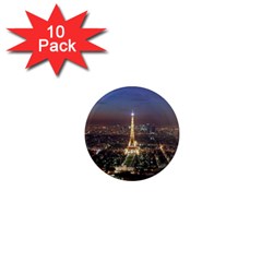 Paris At Night 1  Mini Magnet (10 pack) 