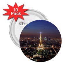 Paris At Night 2.25  Buttons (10 pack) 