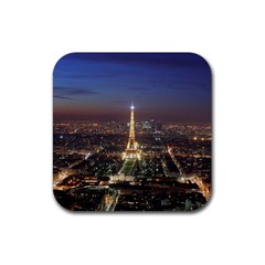 Paris At Night Rubber Coaster (Square) 