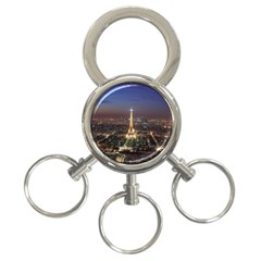 Paris At Night 3-Ring Key Chains