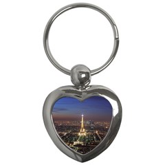 Paris At Night Key Chains (Heart) 