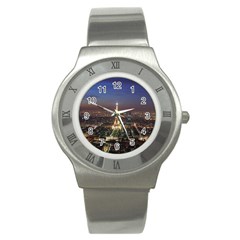 Paris At Night Stainless Steel Watch