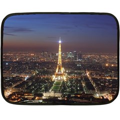 Paris At Night Fleece Blanket (Mini)