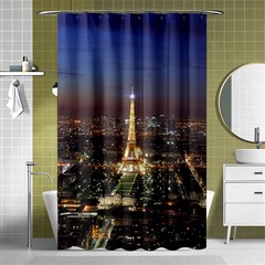 Paris At Night Shower Curtain 48  x 72  (Small) 