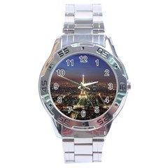 Paris At Night Stainless Steel Analogue Watch