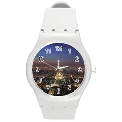 Paris At Night Round Plastic Sport Watch (M)