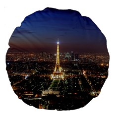 Paris At Night Large 18  Premium Round Cushions