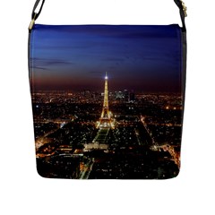 Paris At Night Flap Messenger Bag (L) 