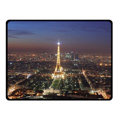 Paris At Night Double Sided Fleece Blanket (Small) 