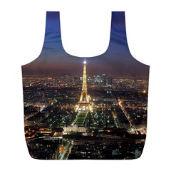 Paris At Night Full Print Recycle Bags (L) 