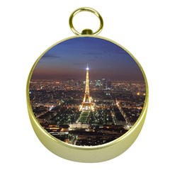 Paris At Night Gold Compasses