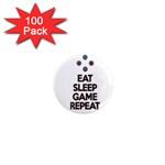 Eat sleep game repeat 1  Mini Magnets (100 pack)  Front