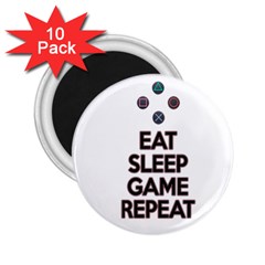 Eat sleep game repeat 2.25  Magnets (10 pack) 