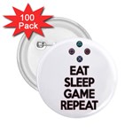 Eat sleep game repeat 2.25  Buttons (100 pack)  Front