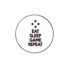 Eat sleep game repeat Hat Clip Ball Marker