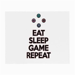 Eat sleep game repeat Small Glasses Cloth (2-Side)