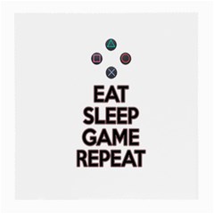 Eat Sleep Game Repeat Medium Glasses Cloth by Valentinaart