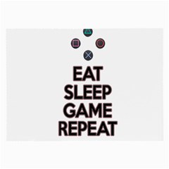 Eat sleep game repeat Large Glasses Cloth