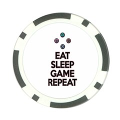 Eat sleep game repeat Poker Chip Card Guard