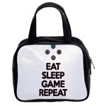 Eat sleep game repeat Classic Handbags (2 Sides) Front