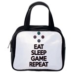 Eat sleep game repeat Classic Handbags (2 Sides) Back