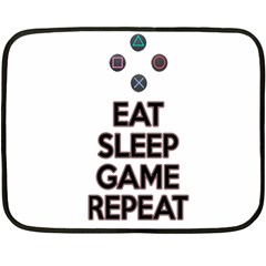 Eat sleep game repeat Double Sided Fleece Blanket (Mini) 