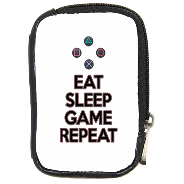 Eat sleep game repeat Compact Camera Cases