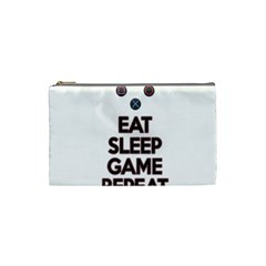 Eat sleep game repeat Cosmetic Bag (Small) 