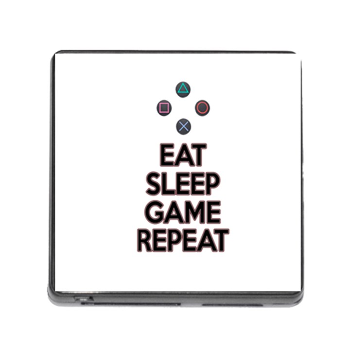 Eat sleep game repeat Memory Card Reader (Square)