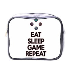 Eat sleep game repeat Mini Toiletries Bags