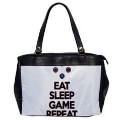 Eat sleep game repeat Office Handbags