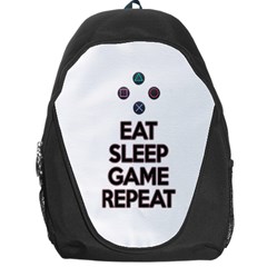 Eat Sleep Game Repeat Backpack Bag by Valentinaart