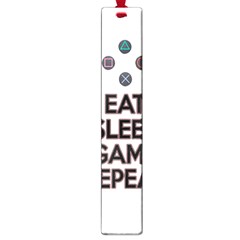 Eat sleep game repeat Large Book Marks