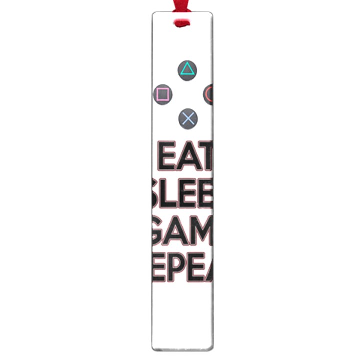 Eat sleep game repeat Large Book Marks