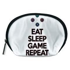 Eat sleep game repeat Accessory Pouches (Medium) 