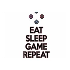 Eat Sleep Game Repeat Double Sided Flano Blanket (mini)  by Valentinaart