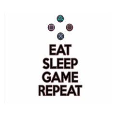 Eat sleep game repeat Double Sided Flano Blanket (Small) 