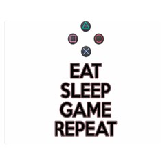 Eat sleep game repeat Double Sided Flano Blanket (Medium) 