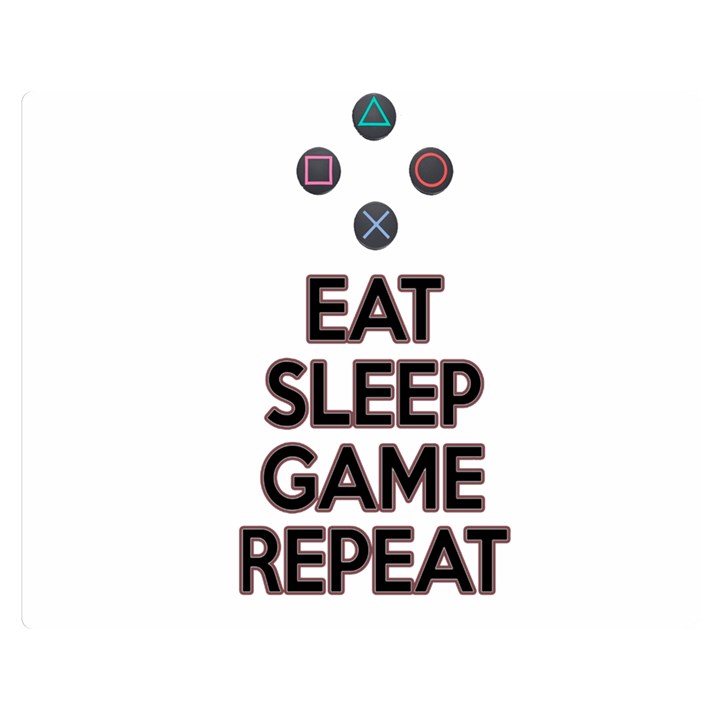 Eat sleep game repeat Double Sided Flano Blanket (Medium) 