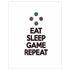 Eat sleep game repeat Drawstring Bag (Small)