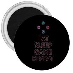 Eat Sleep Game Repeat 3  Magnets by Valentinaart