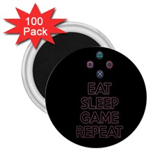 Eat Sleep Game Repeat 2 25  Magnets (100 Pack)  by Valentinaart