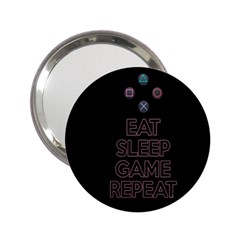 Eat Sleep Game Repeat 2 25  Handbag Mirrors by Valentinaart