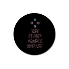 Eat Sleep Game Repeat Magnet 3  (round) by Valentinaart