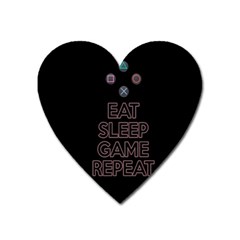 Eat Sleep Game Repeat Heart Magnet by Valentinaart