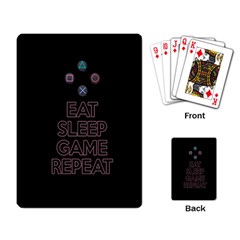 Eat Sleep Game Repeat Playing Card by Valentinaart