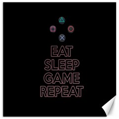 Eat Sleep Game Repeat Canvas 20  X 20   by Valentinaart